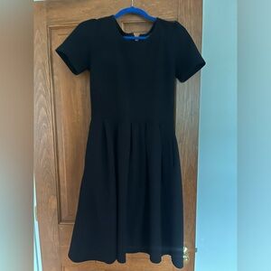 Lula Roe Madison dress. Medium M. Black with rose gold zipper.